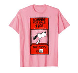 Peanuts Snoopy Valentines Kissing Booth T Shirt