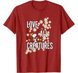 Peanuts Valentine Love All Creatures T-shirt