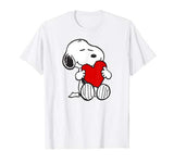 Peanuts Valentine Snoopy Hugging Heart T-shirt