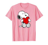 Peanuts Valentine Snoopy Hugging Heart T-shirt