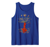 Phases of the Moon Retro 60’s 70’s Tree of Love Valentines Tank Top
