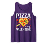 Pizza Is My Valentine Funny Valentines Day Gift Men Women Tank Top