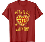 Pizza Is My Valentine Funny Valentines Day Gifts Boys Kids T-Shirt