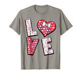 Polka Dot Love Heart Bow Tie Valentine’s Day Shirt for Girls