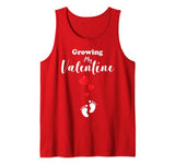 Pregnancy Valentine Shirt For Women Growing My Valentine Tank Top