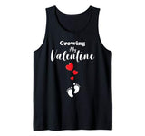 Pregnancy Valentine Shirt For Women Growing My Valentine Tank Top
