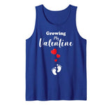 Pregnancy Valentine Shirt For Women Growing My Valentine Tank Top
