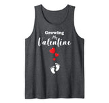 Pregnancy Valentine Shirt For Women Growing My Valentine Tank Top