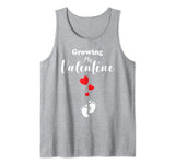 Pregnancy Valentine Shirt For Women Growing My Valentine Tank Top