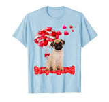 Pug Valentine’s Day Outfit Heart Dog Lover T-Shirt