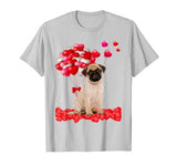 Pug Valentine’s Day Outfit Heart Dog Lover T-Shirt