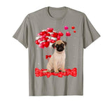 Pug Valentine’s Day Outfit Heart Dog Lover T-Shirt