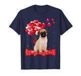 Pug Valentine’s Day Outfit Heart Dog Lover T-Shirt