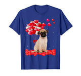 Pug Valentine’s Day Outfit Heart Dog Lover T-Shirt