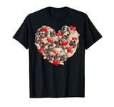 Pug Valentines Day Shirt Heart Dog Lover Boys Men Love Gifts