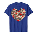 Pug Valentines Day Shirt Heart Dog Lover Boys Men Love Gifts