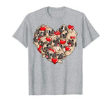 Pug Valentines Day Shirt Heart Dog Lover Boys Men Love Gifts