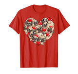 Pug Valentines Day Shirt Heart Dog Lover Boys Men Love Gifts