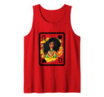 Queen of Hearts African American Black Queen Card Valentine Tank Top