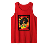 Queen of Hearts African American Black Queen Card Valentine Tank Top