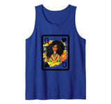 Queen of Hearts African American Black Queen Card Valentine Tank Top