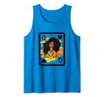 Queen of Hearts African American Black Queen Card Valentine Tank Top