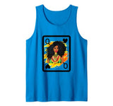 Queen of Hearts African American Black Queen Card Valentine Tank Top
