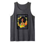 Queen of Hearts African American Black Queen Card Valentine Tank Top