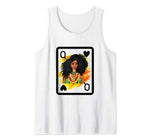 Queen of Hearts African American Black Queen Card Valentine Tank Top