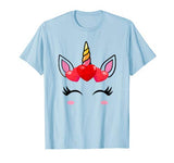 Rainbow Unicorn – Valentines Outfit 8 9 12 year Girls Gift T-Shirt