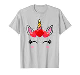 Rainbow Unicorn – Valentines Outfit 8 9 12 year Girls Gift T-Shirt
