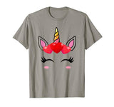 Rainbow Unicorn – Valentines Outfit 8 9 12 year Girls Gift T-Shirt