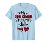 Red Plaid My 3rd Grade Students Stole My Heart Valentines T-Shirt