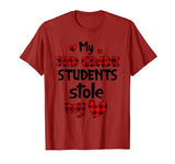 Red Plaid My 3rd Grade Students Stole My Heart Valentines T-Shirt