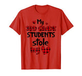 Red Plaid My 3rd Grade Students Stole My Heart Valentines T-Shirt