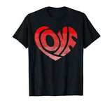 Retro Valentine Heart Shirt Great Valentines Day Gift Tee
