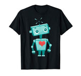 Robot Heart Valentine’s Day Gift Shirt For Kids Girls