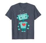 Robot Heart Valentine’s Day Gift Shirt For Kids Girls