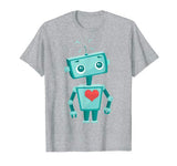 Robot Heart Valentine’s Day Gift Shirt For Kids Girls
