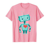 Robot Heart Valentine’s Day Gift Shirt For Kids Girls