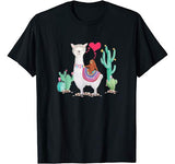 Sloth Riding Llama Funny Valentines Day Gift Love Thoughts T-Shirt