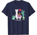 Sloth Riding Llama Funny Valentines Day Gift Love Thoughts T-Shirt