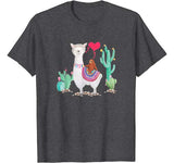 Sloth Riding Llama Funny Valentines Day Gift Love Thoughts T-Shirt
