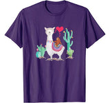 Sloth Riding Llama Funny Valentines Day Gift Love Thoughts T-Shirt