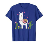 Sloth Riding Llama Heart Tshirt Funny Valentines Day Gift T-Shirt