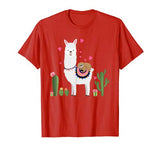 Sloth Riding Llama Heart Tshirt Funny Valentines Day Gift T-Shirt