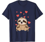 Sloth Valentine’s Day T-Shirt for Kids Girls Women Heart T-Shirt