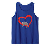 Sloth Valentines Day  Womens Sloths Valentine Heart Tank Top