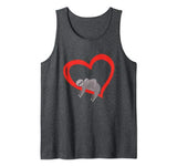 Sloth Valentines Day  Womens Sloths Valentine Heart Tank Top