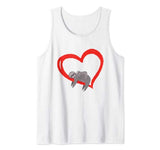 Sloth Valentines Day  Womens Sloths Valentine Heart Tank Top